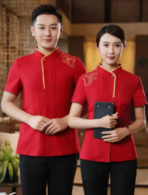 工作服，酒店工作服，紅色酒店工作服，工作服制服